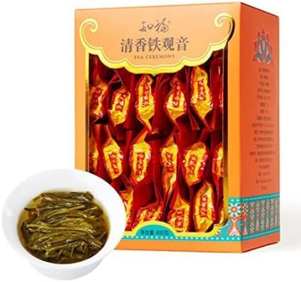 Boîte Cadeau de Thé Oolong Iron Goddess of Mercy, Taiwan Alpine Oolong Loose Leaf, Thé Chinois Réfrigéré pour les Goûters de L&rsquo;après midi, 24 Sachets, Réchauffeur D&rsquo;hiver, Refroidisseur D&rsquo;été