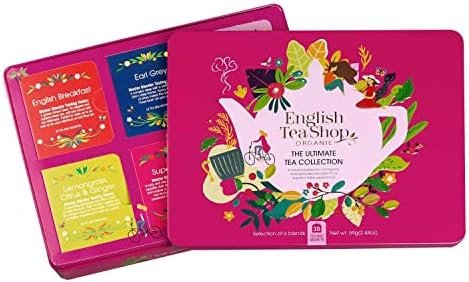 English Tea Shop – Collection Classique de thés & infusions Bio – 6 Mélanges – 36 Sachets – 70g