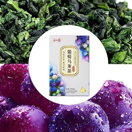 Eulbevoli Thé aux Fruits, sachets de thé Oolong de Raisin parfumé Jaune Vert Vif 24 unités pour Le Bureau Eulbevoli Thé aux Fruits, sachets de thé Oolong de Raisin parfumé Jaune Vert Vif 24 unités pour Le Bureau