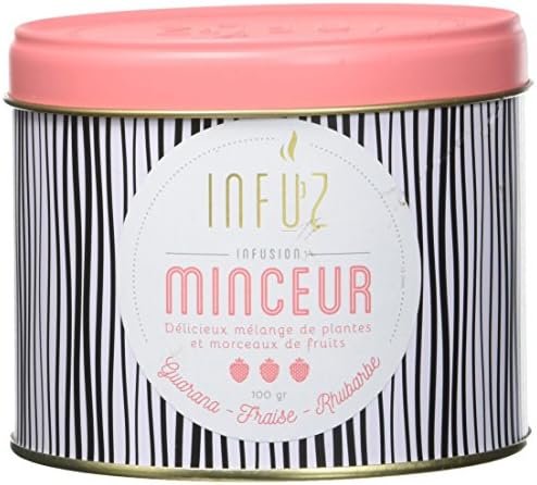Infuz – Minceur – Infusion en vrac pour prendre soin de sa ligne – Guarana, fraise & rhubarbe – 100g