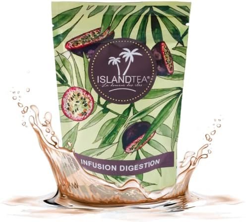 Islandtea – Infusion digestion – Thés et infusions détox parfum Fruits de la passion – Anti-ballonnements – 100g – Rooibos