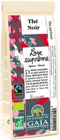 JARDINS DE GAÏA – Love Suprême (épices, fleurs) Sachet de 100 g – Thé noir parfumé JARDINS DE GAÏA – Love Suprême (épices, fleurs) Sachet de 100 g – Thé noir parfumé