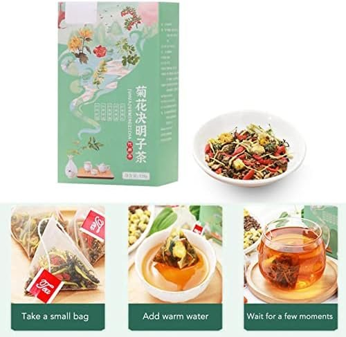 Jectse Chrysanthème Cassia Graines Sachets De Thé, 120g 20 Comptes Chèvrefeuille Chinois Loup Berry Doux Parfumé Osmanthus Bardane Racine Combinaison Thé