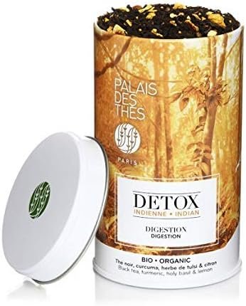 Palais des Thés, DETOX INDIENNE, Thé noir parfumé BIO, Digestion, Boîte métal 120g Palais des Thés, DETOX INDIENNE, Thé noir parfumé BIO, Digestion, Boîte métal 120g