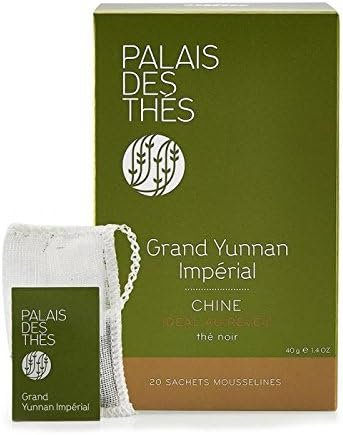Palais des Thés, GRAND YUNNAN IMPÉRIAL, Thé Noir de Chine, Floral et Doux , Parfum Miellé, 20 Sachets Mousselines Palais des Thés, GRAND YUNNAN IMPÉRIAL, Thé Noir de Chine, Floral et Doux , Parfum Miellé, 20 Sachets Mousselines