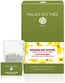Palais des Thés, ROOIBOS DES VAHINÉS, Rooibos Parfumé, Parfum Gourmand et Vanillé, Sans Théine, 20 Sachets Mousselines