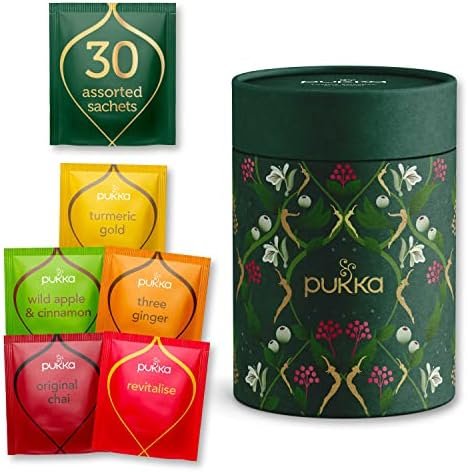Pukka Coffret Hiver Enchanté, 6 Thés Et Infusions Biologiques, 30 Sachets Tisanes, Idée Cadeau Fête des Grands-Mères – modele aléatoire