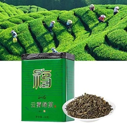 Thé vert, 60 g de thé vert traditionnel au parfum puissant en conserve pour le matin