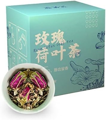 Tisane, 30 G 10 Sachets de Thé en Feuille de Lotus Rose Sachet de Thé Parfumé à la Feuille de Lotus Rose SéChée Triangulaire Individuel pour Vos Amis Parents pour les Anniversaires de Vacances