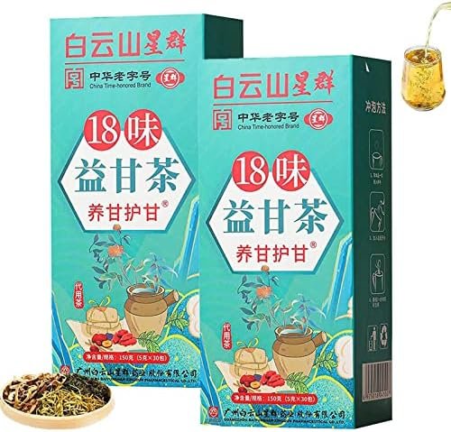 18 Saveurs de thé pour Le Soin du Foie, 30 sachets de thé détox extrait de 18 sortes d&rsquo;herbes, thé de foie nourrissant quotidien à base de plant naturelles, sachet de thé de soutien quotidien du foie