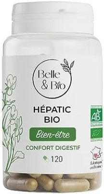 DÉTOX DU FOIE & CONFORT INTESTINAL – HEPATIC BIO – Radis Noir, Pissenlit, Artichaut Bio certifiés Ecocert – 120 gélules – Cure 1 mois – Complément Alimentaire BELLE&BIO – Fabriqué en France