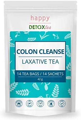 Happy Detox Tea – Colon Cleanse – Thé laxatif – détox – minceur – Cure de 28 jours – 14 sachets