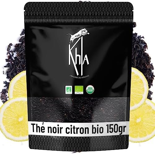 Khla – Thé Noir Citron Bio – Sachet Vrac 150g – Thé Tonique – Saveur Citronnée Agrumes – Thé Détox Digestion – Feuilles Séchées – Thé d’Asie Ceylan – Origine Sri Lanka – Tisane & Infusion Khla – Thé Noir Citron Bio – Sachet Vrac 150g – Thé Tonique – Saveur Citronnée Agrumes – Thé Détox Digestion – Feuilles Séchées – Thé d’Asie Ceylan – Origine Sri Lanka – Tisane & Infusion