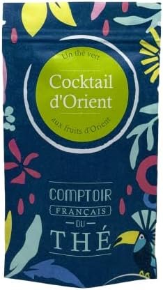 Thé Vert Coktail d&rsquo;Orient – Comptoir Français du Thé – Thé Vert ananas bleuet rose – Maison Française – Thé en vrac (20 GR) (20 GR)