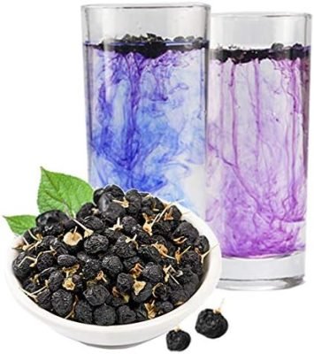 Tisane chinoise séchée Lycii Wolfberry Wild Black Goji Berry Tea Nouveau thé parfumé Thé vert Soins de santé Fleurs thé Top-Grade Healthy Green Food (50)