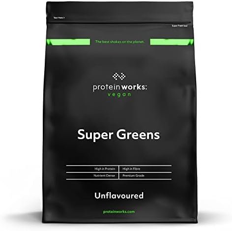 Poudre Super Greens | Shake détox riche en nutriments | Soutient le système immunitaire | 100% végétal | THE PROTEIN WORKS | Nature | 500g