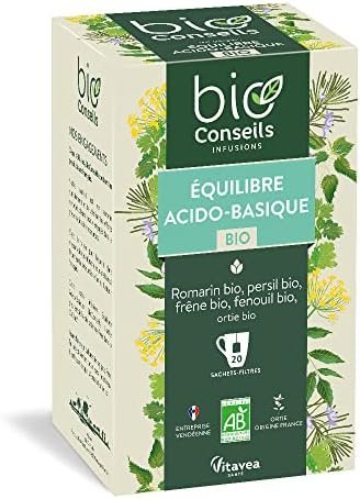 BioConseils – Infusion équilibre acido-basique bio – Tisane détox bio ortie romarin fenouil bio – 20 sachets