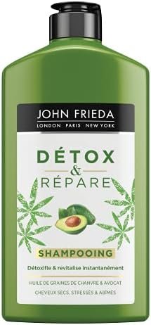 John Frieda Repair & Detox – Shampoing pour cheveux abîmés avec huile d’avocat et thé vert 250 ml John Frieda Repair & Detox – Shampoing pour cheveux abîmés avec huile d’avocat et thé vert 250 ml