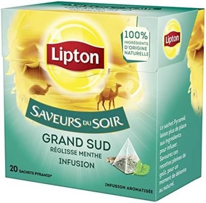 Lipton Saveurs du Soir Infusions Réglisse Menthe, 20 unités