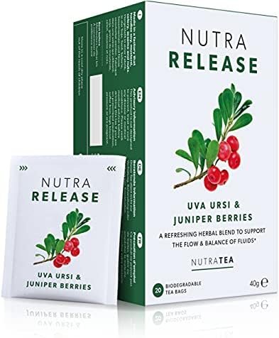 NutraRelease – Thé de rétention d&rsquo;eau | Thé pour estomac gonflé – Santé des reins – 20 Sachets de thé enveloppés – par NutraTea – Tisane