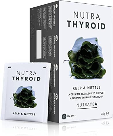 NutraThyroid – Thé pour la santé de la thyroïde | Thé pour le métabolisme – Soutient la fonction thyroïdienne – 20 Sachets de thé enveloppés – par NutraTea – Tisane