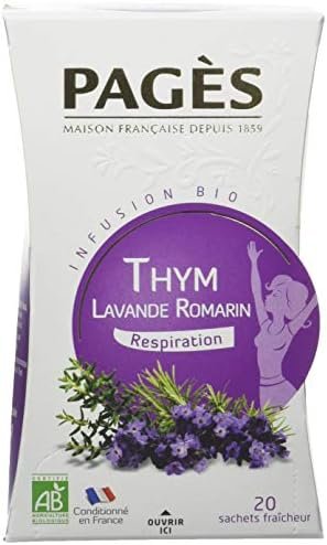 PAGÈS Infusion Thym Lavande Romarin Bio 20 Sachets 30 g