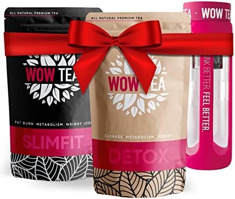 WOW TEA Kit de Nettoyage: Thé Détoxifiant 21 jours | Thé Minceur | Tisane pour Perte de Poids et de Graisses | Bouteille d’infuseur de Thé | 300g, Made in EU WOW TEA Kit de Nettoyage: Thé Détoxifiant 21 jours | Thé Minceur | Tisane pour Perte de Poids et de Graisses | Bouteille d’infuseur de Thé | 300g, Made in EU