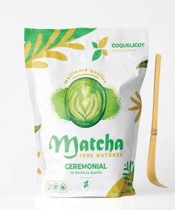Thé Matcha japonais. Poudre 100% naturelle, meilleure qualité. Grade CEREMONIAL 50G + cuillère en bambou inclus