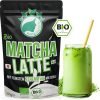 NanaNatura's Instant Bio Matcha Latte en Poudre BIO avec Matcha de Cérémonie du Japon 250 g – à déguster chaud ou froid