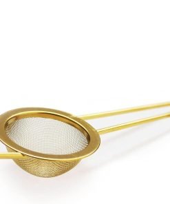 Teapro Tamis à matcha et passoire à thé en vrac | Maille fine en acier inoxydable | Mini tamis à sucre glace | Filtre à thé | Petit tamis à matcha en or (1)